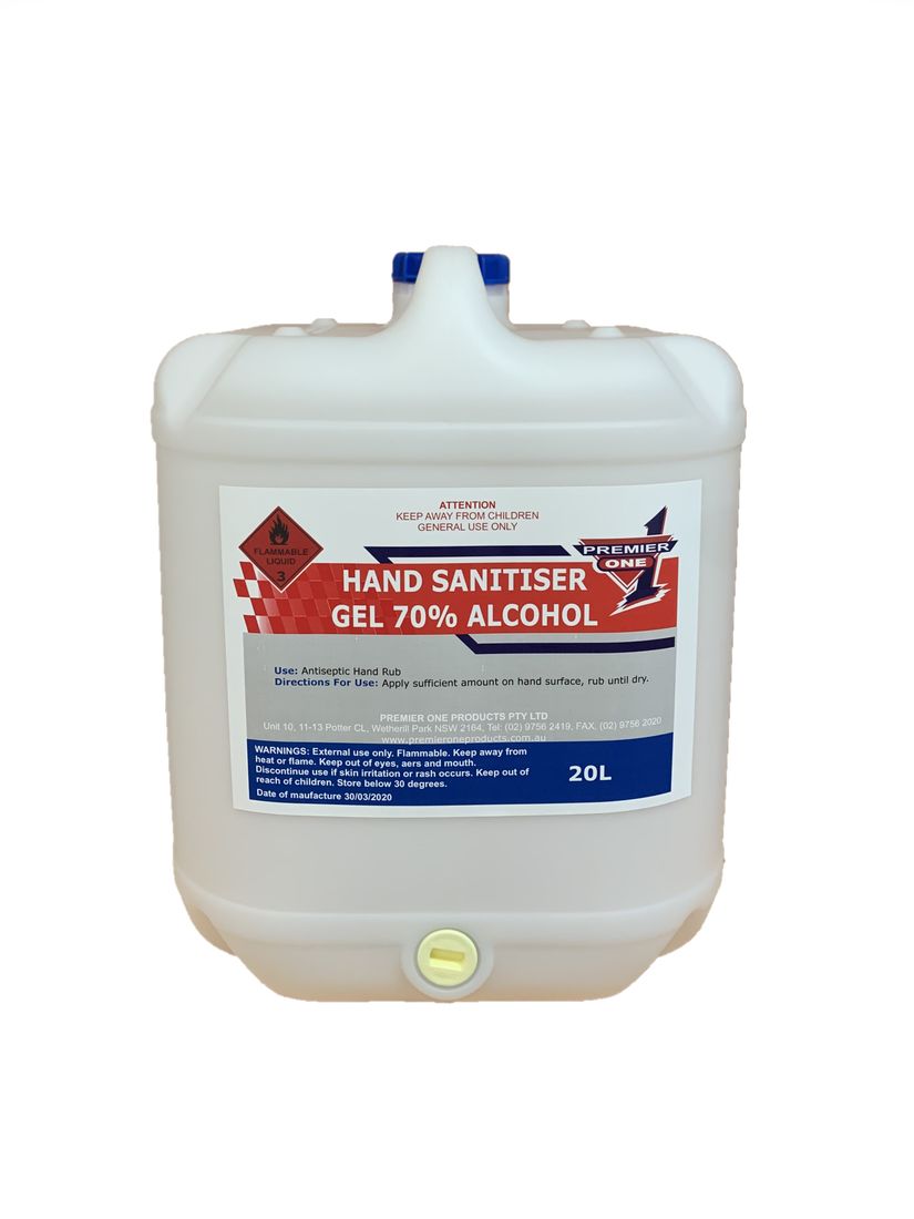 Hand Sanitiser Gel 70% Alcohol 20 Litre