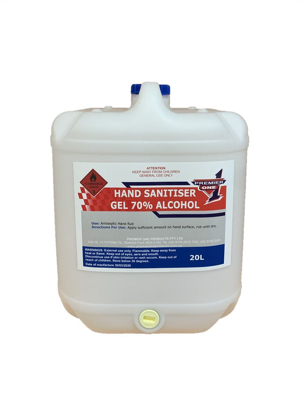 Hand Sanitiser Gel 70% Alcohol 20 Litre