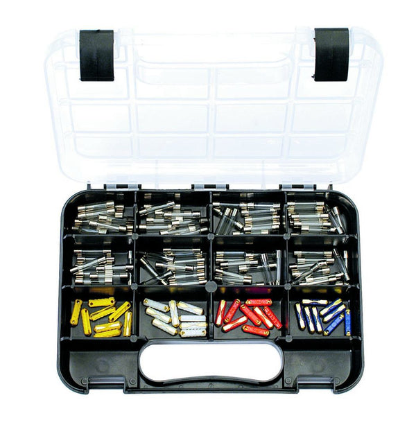 GLASS / CERAMIC FUSES: 12 sizes 2 AMP to 25 AMP, 112 piece