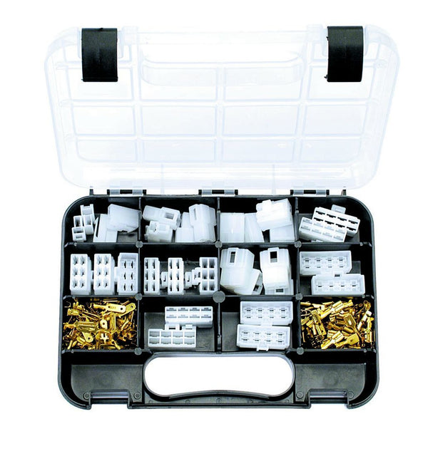 TERMINAL CONNECT BLOCK: 4 sizes, 2 pin to 8 pin, Male and Female blocks, 178 pieces