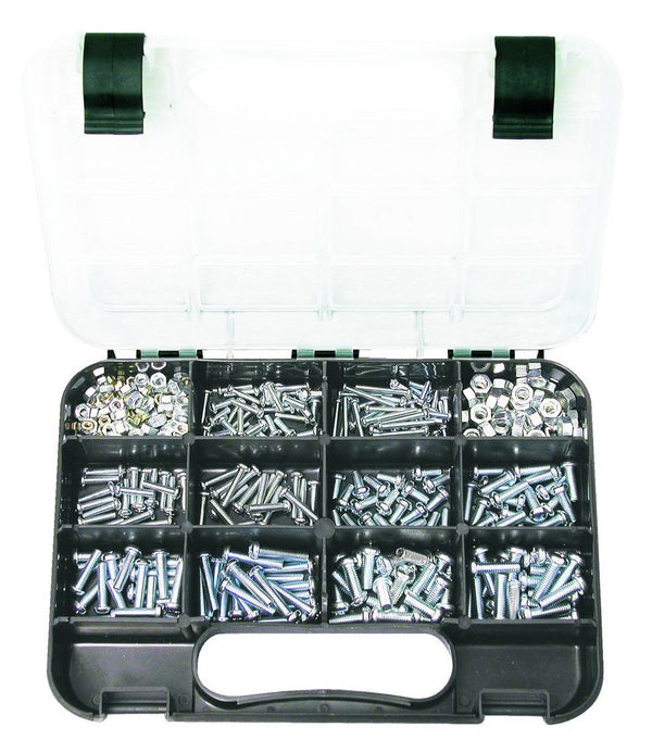 METRIC SCREWS and NUTS: 16 sizes, 3mm to 6mm Dia, Lengths: 10mm – 25mm PHILLIPS PAN HEAD, 470 piece