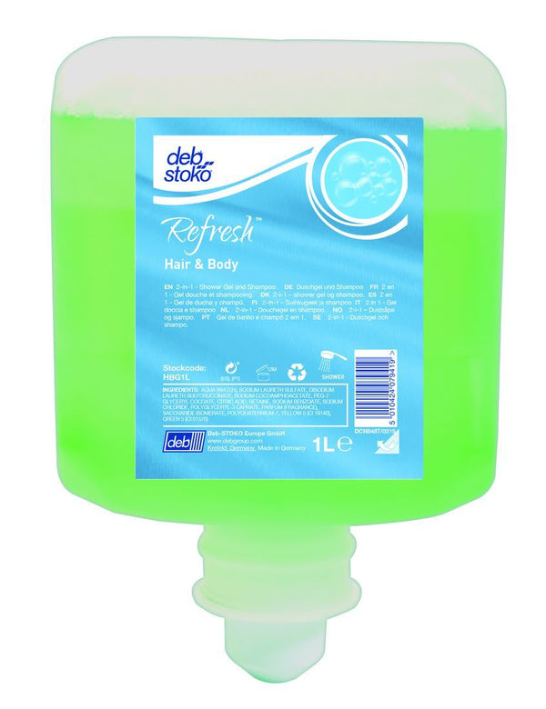 Refresh® Hair & Body Gel 1-L cartridge Stockcode: HBG1L Case quantity: 6