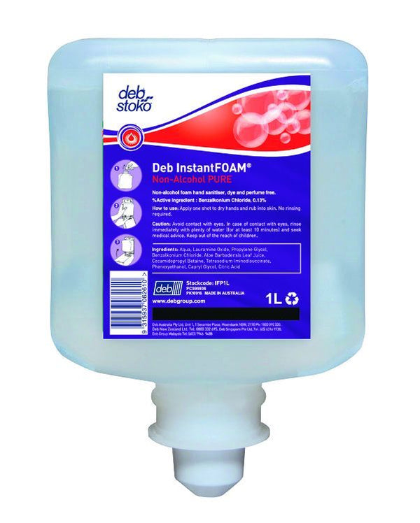 Deb InstantFOAM® Non-Alcohol PURE 1 litre x 6 per carton