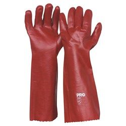 Red PVC27 Glove - Long