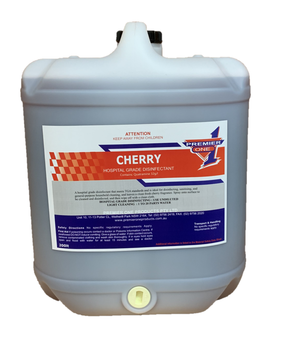 Cherry hospital grade disinfectant, Non Caustic, Bio-Degradable