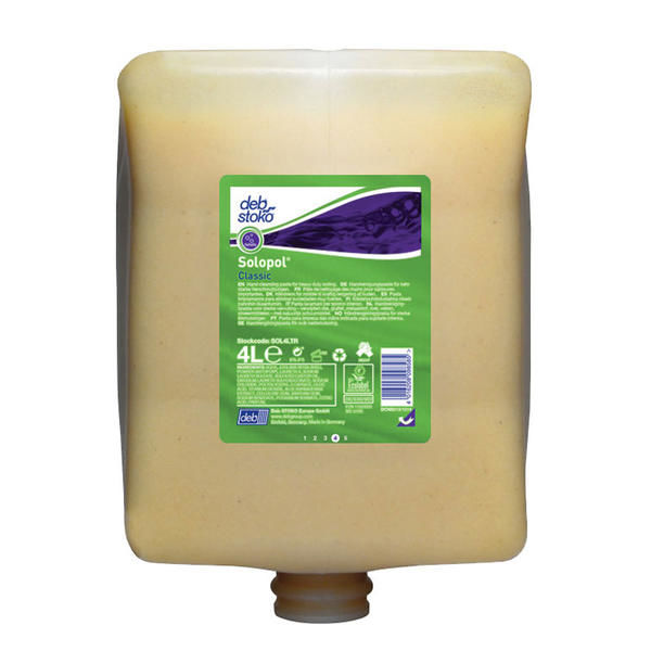 Solopol® Classic Solvent-free Heavy Duty Hand Cleansing Paste Carton 4 x 4 Litre